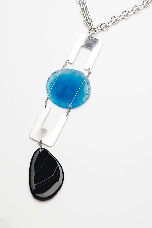 Aphrodite Agate Ladder Necklace #3