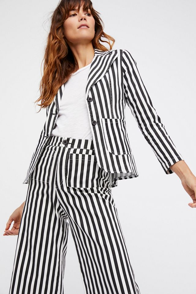 Striped Twill Suit #1