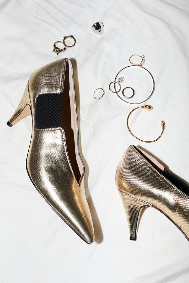 Free people gold on sale shoes