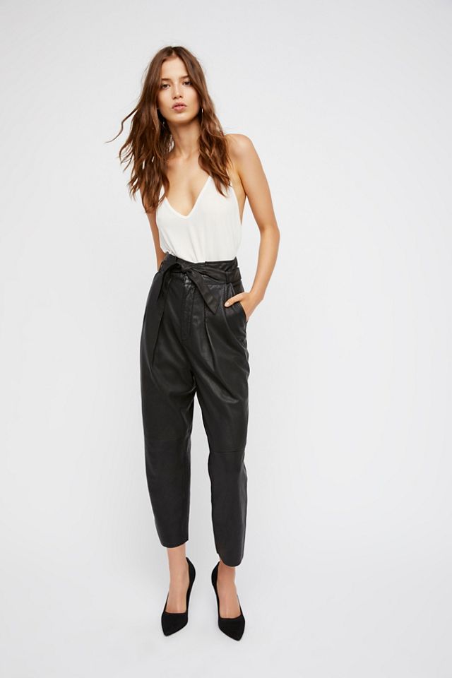 Nightfall Cropped Leather Pants #1