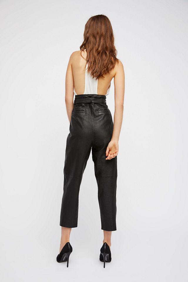 Nightfall Cropped Leather Pants #2