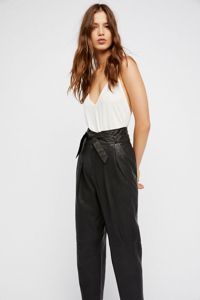 Nightfall Cropped Leather Pants #3
