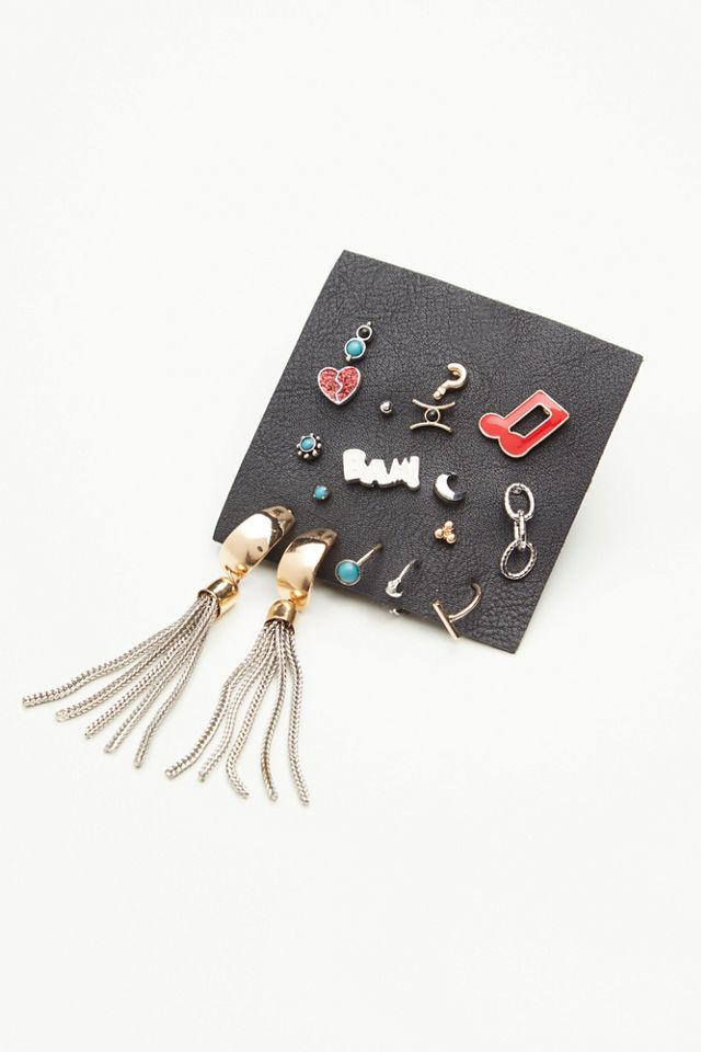 Enamel Mixed Tassel Piercing Set #1