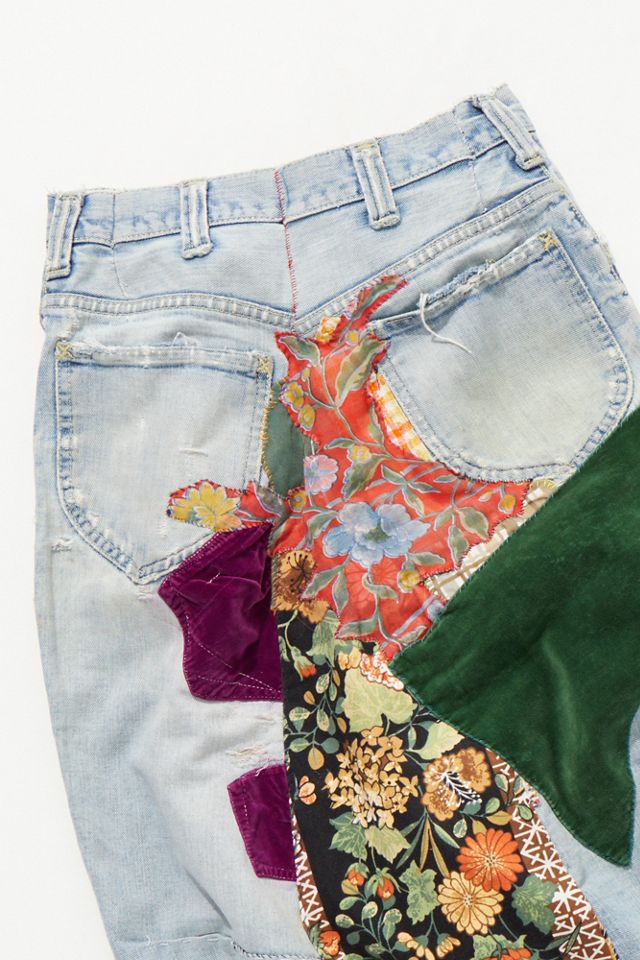 Vintage 1970s Handmade Patchwork Skirt #4