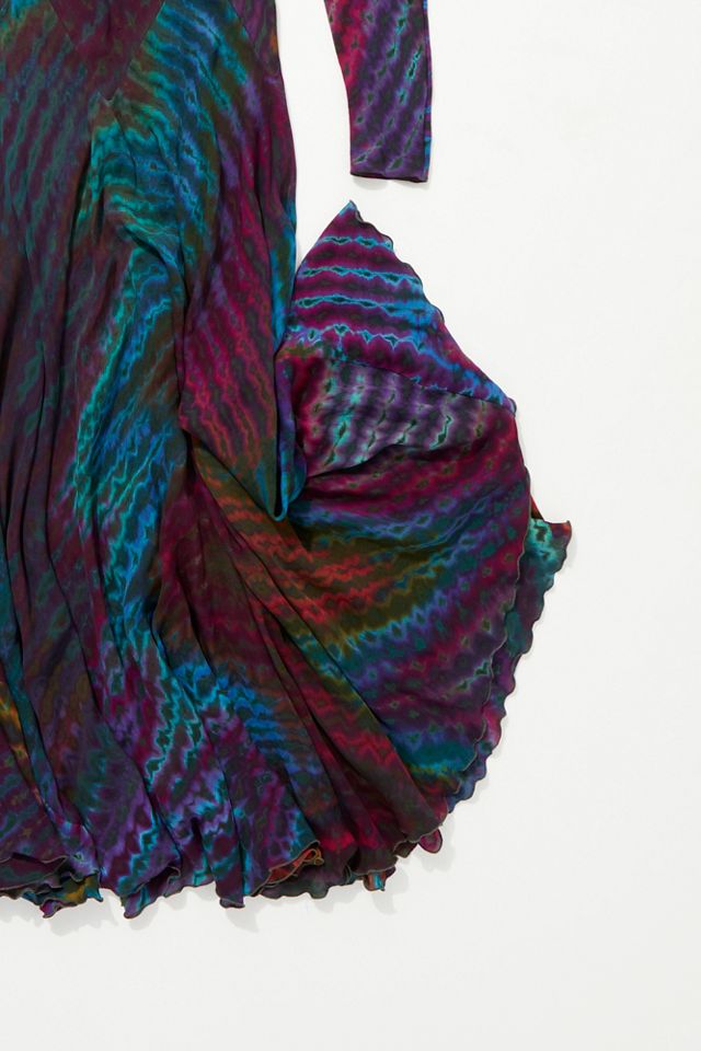 Vintage 1970s Tie Dye Chiffon Dress | Free People