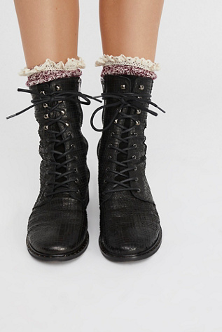 free people lace up booties