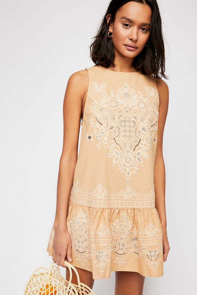 Free people spell on you embroidered keyhole outlet dress