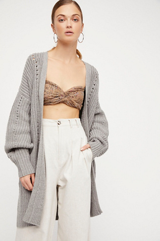Nightingale Cardi at Free People in Grey, Size: XL