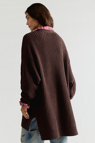 Женские кардиганы Free People Nightingale Cardi, цвет: Тёмно-коричневый — фото 2