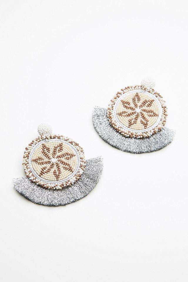 Havana Fringe Front Hoop Earrings #1