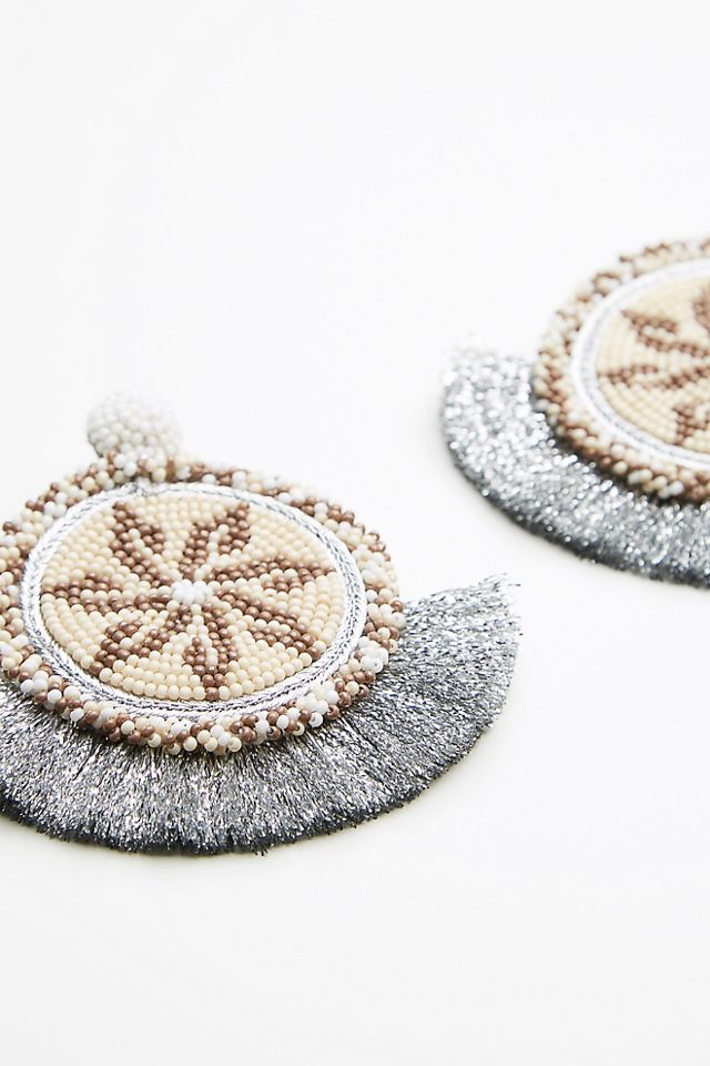 Havana Fringe Front Hoop Earrings #2
