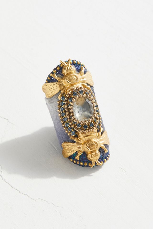 Royal Bee Silk Velvet Ring #1