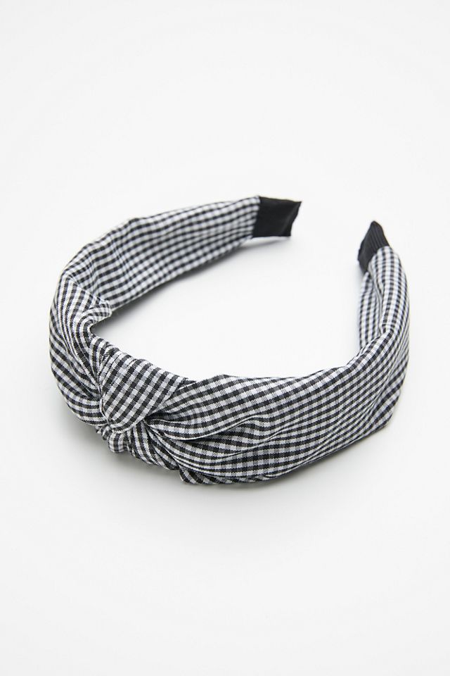 Gingham Knotted Headband #2
