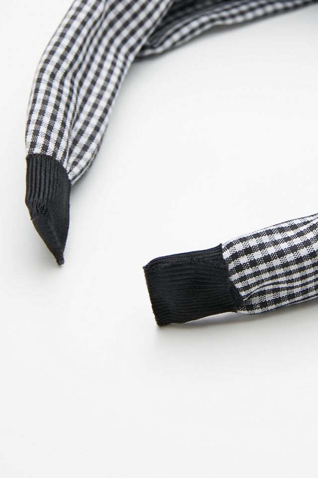 Gingham Knotted Headband #3
