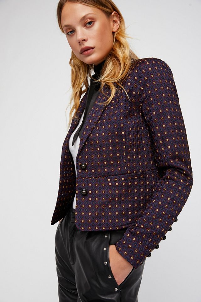 Shrunken Jacquard Blazer | Free People