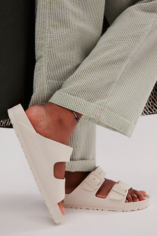 Birkenstock Eva Arizona Sandals at Free People in White, Size: EU 36