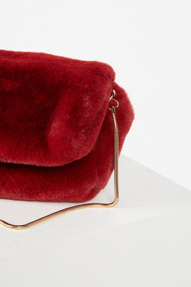 Faux Fur Baguette Crossbody #1