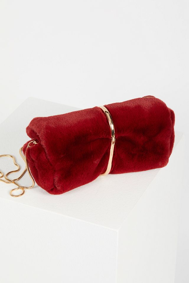 Faux Fur Baguette Crossbody #2