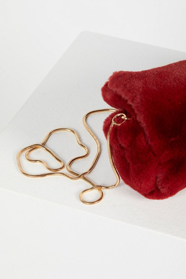 Faux Fur Baguette Crossbody #3