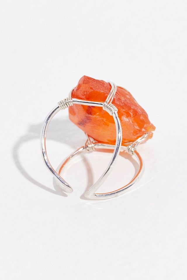 Coyote Crystal Arrowhead Ring #1