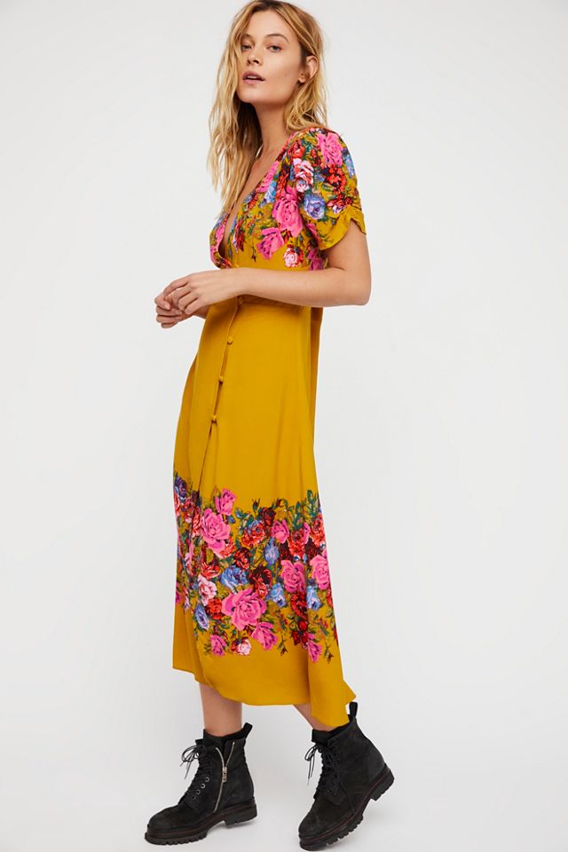 Free people floral midi dress best sale