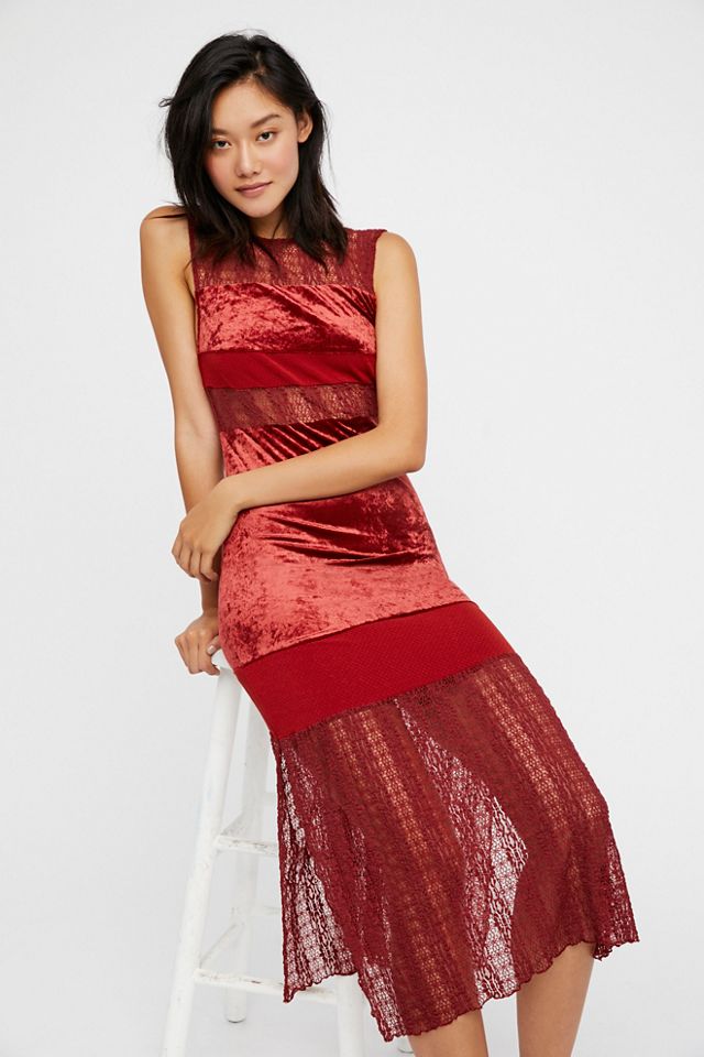 Keep In Line Velvet Midi Dress #2