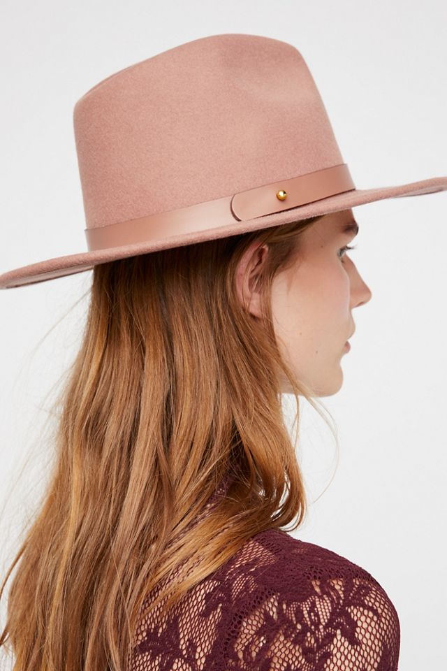 Fleur Leather Band Felt Hat | Free People display picture 2