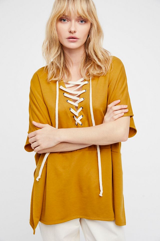 Free People Hooded Poncho 