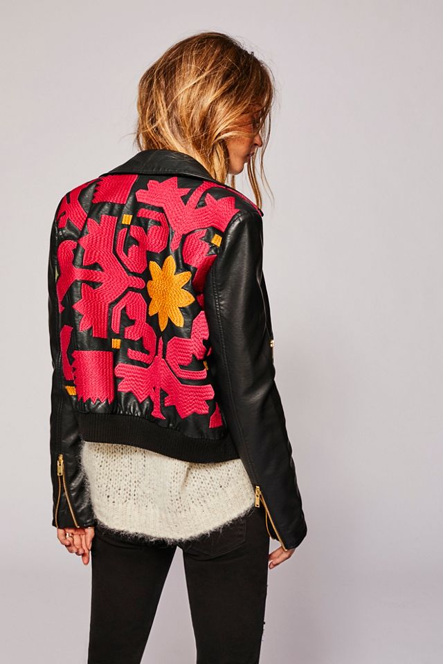 Free people embroidered on sale jacket