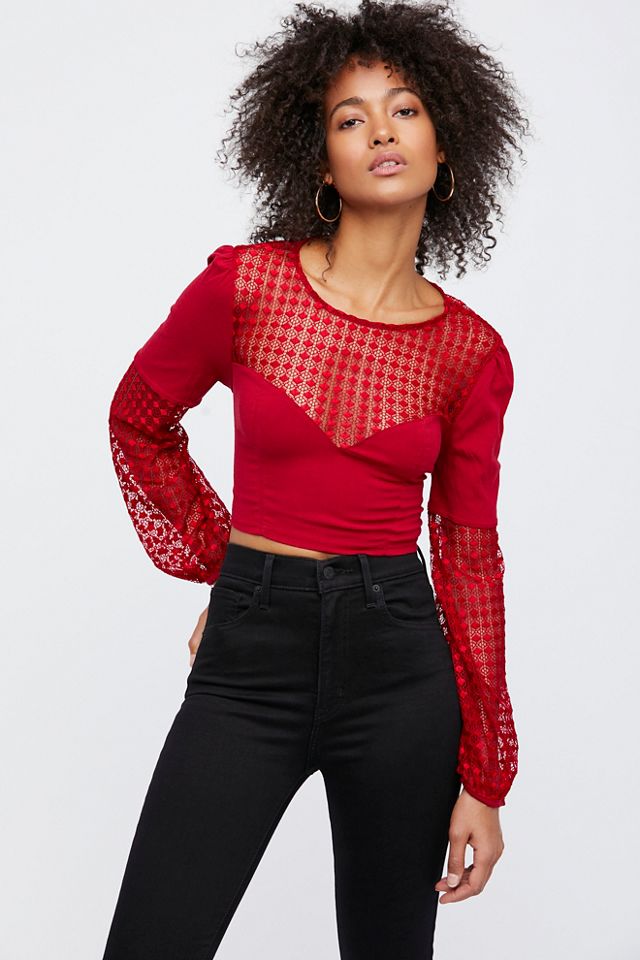 Sweet Jane Long Sleeve Crop Top | Free People UK