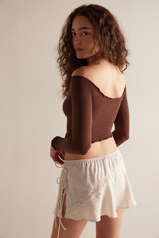 Textured Long Sleeve Crop