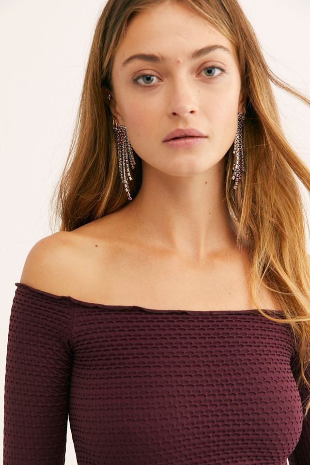 Textured Long Sleeve Crop #2