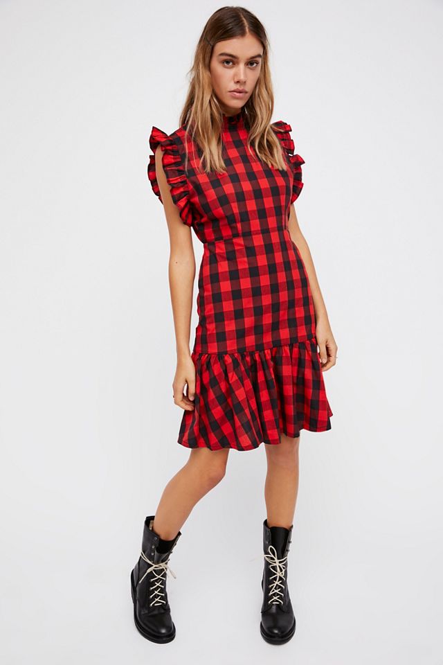 Plaid Drop Waist Dress #1
