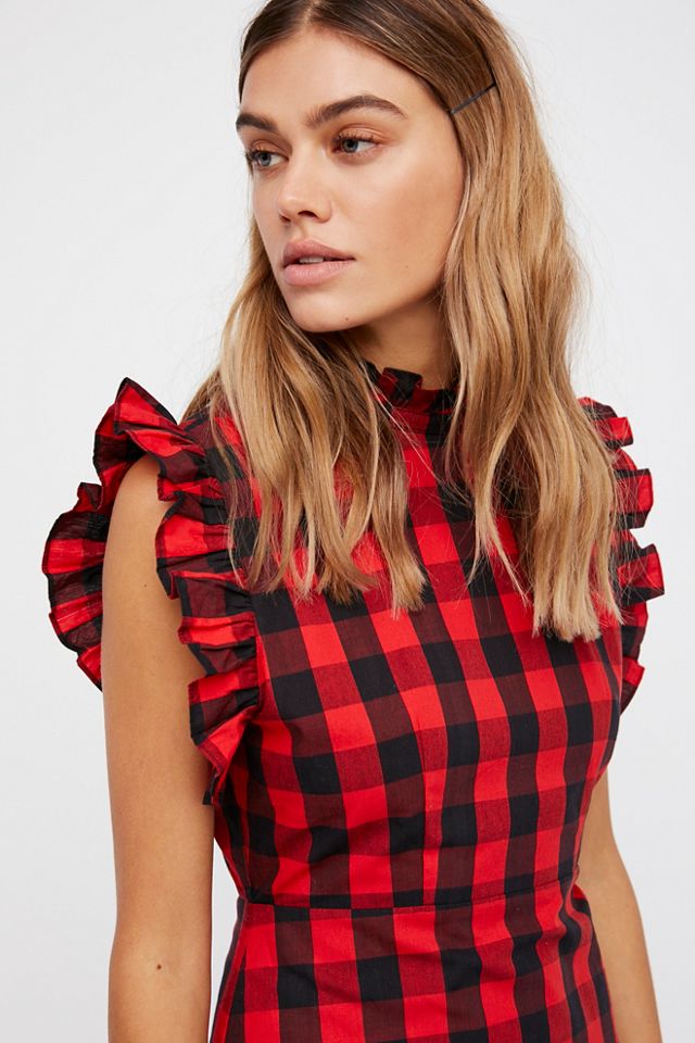 Plaid Drop Waist Dress #3
