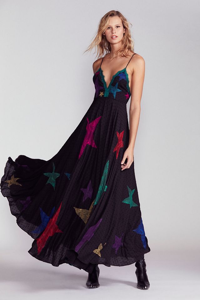 Star Lace Maxi Dress