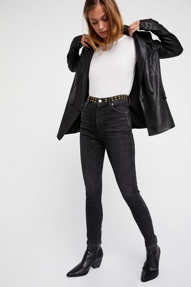 AGOLDE Roxanne Super High-Rise Skinny Jeans | Free People