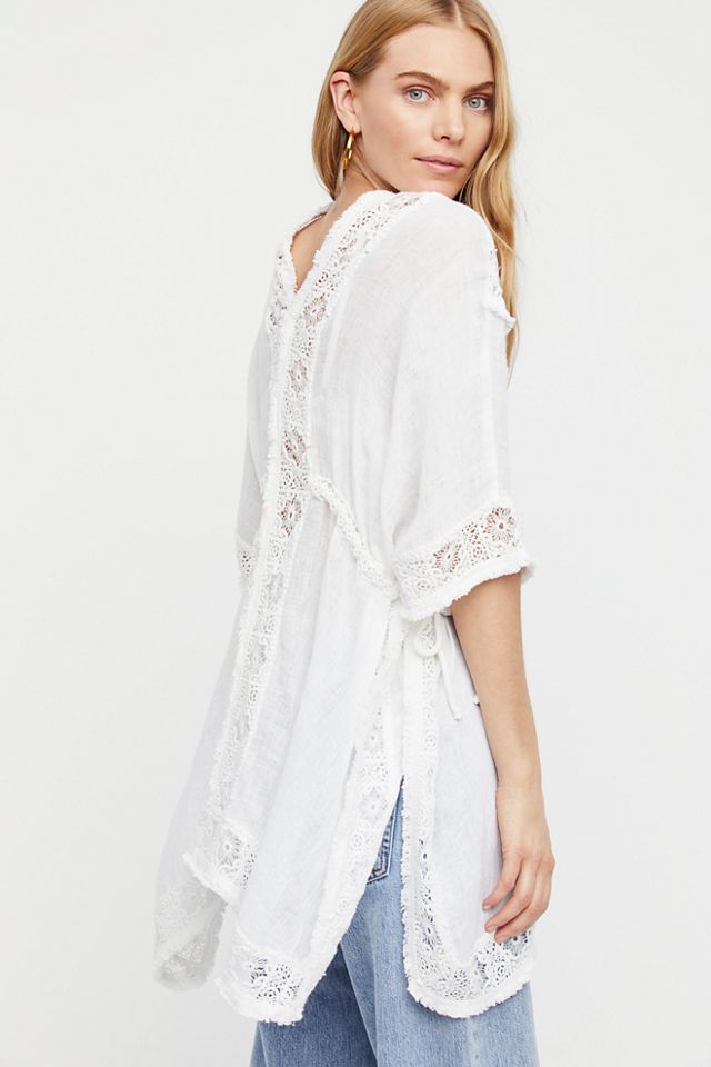 Zendaya Linen Poncho #1