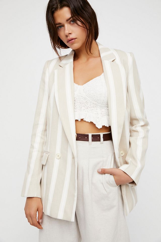 Free people clearance striped blazer