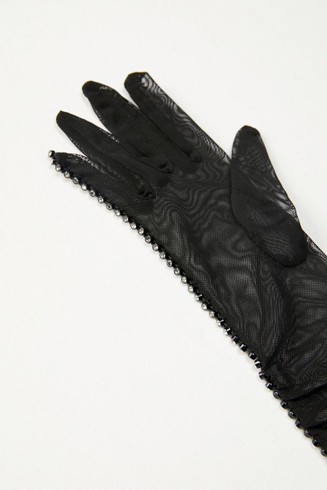 Magic Touch Embellished Mesh Gloves #2