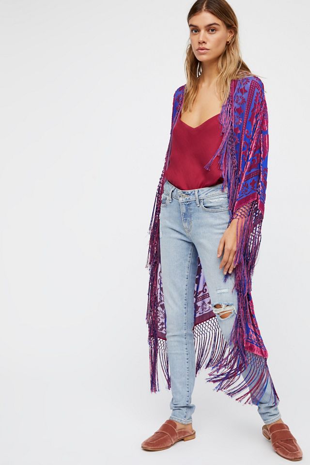 Leading Lady Burnout Velvet Kimono #1