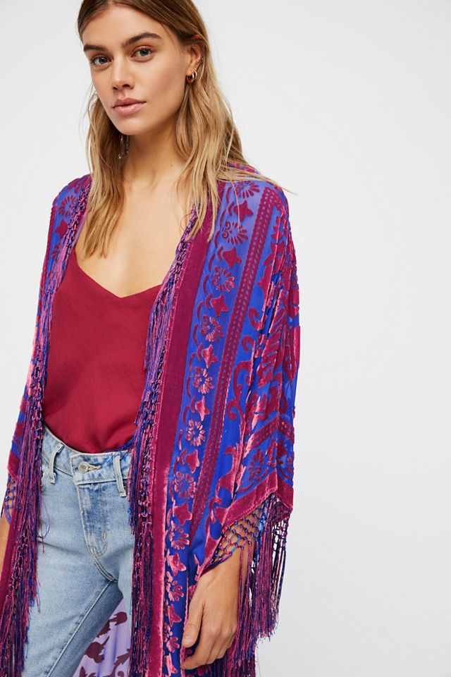 Leading Lady Burnout Velvet Kimono #2