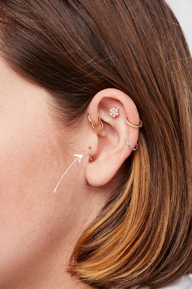 Maria Tash 6.5mm Solid Gold Clicker Hoops #1