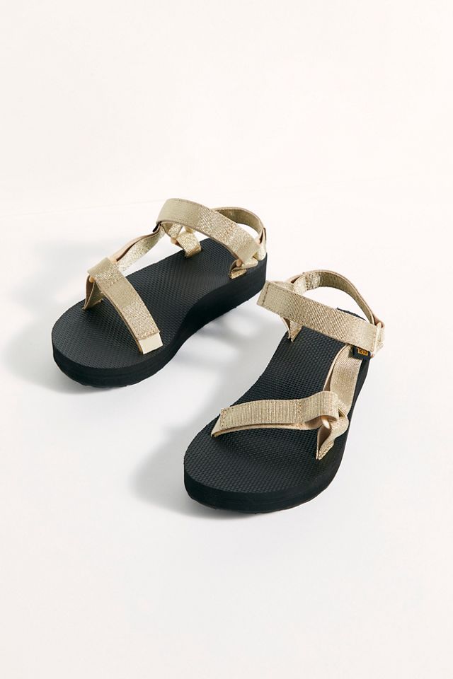 Gold teva store sandals