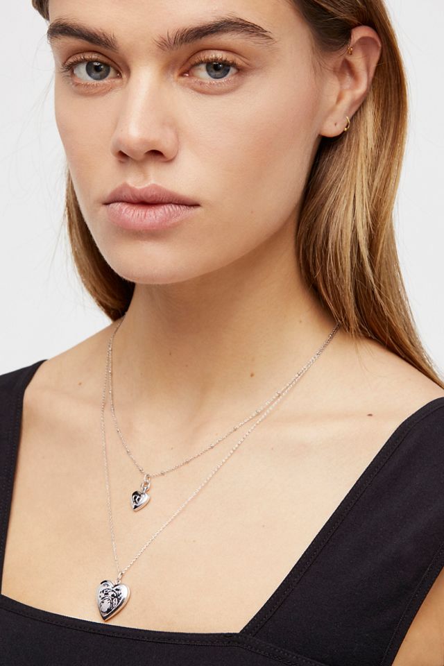 Double Locket Necklace