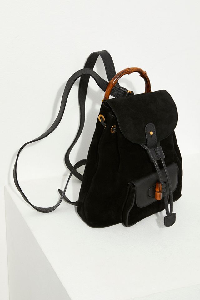 Vintage Petite Gucci Bamboo Backpack | Free People display picture 3