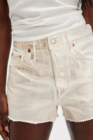 Levi’s 501 High-Rise Denim Shorts by Levi's at Free People in White, Size: 25