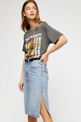 Levi's Side Slit Denim Skirt | Free People