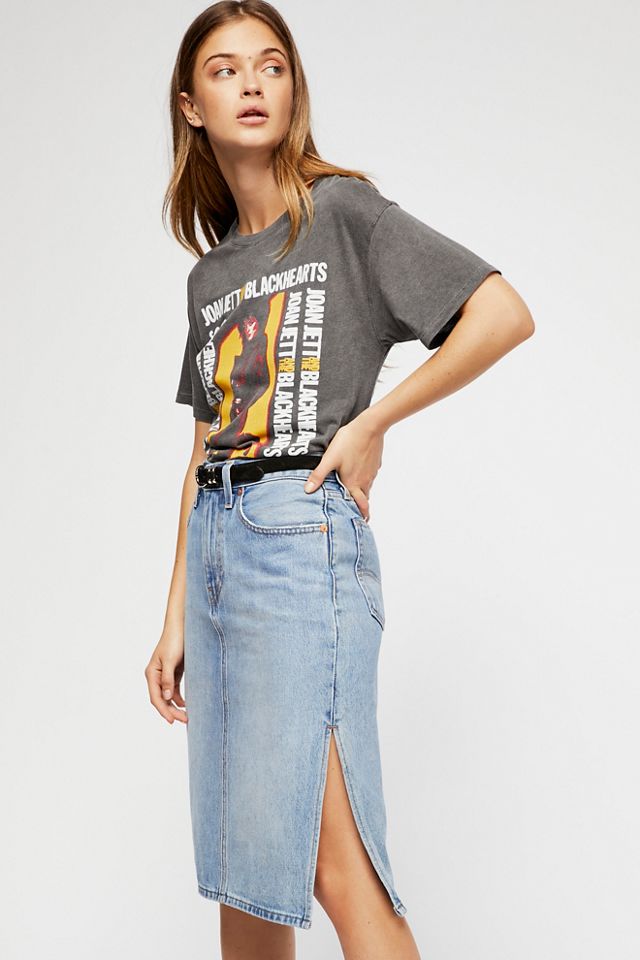Levi's Side Slit Denim Skirt