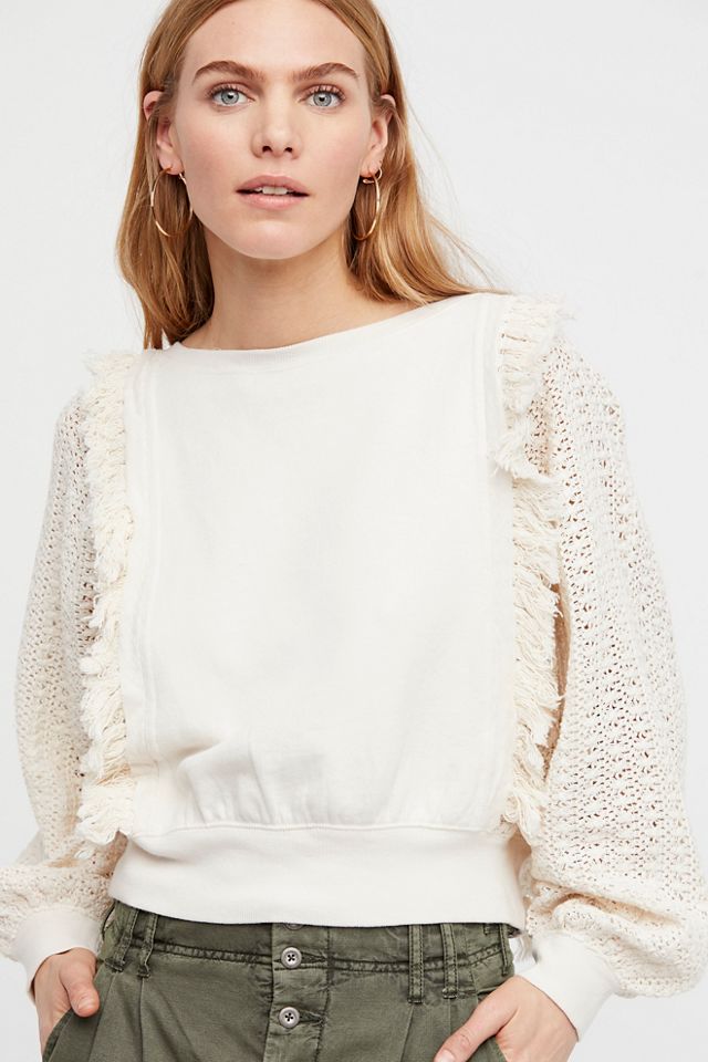 Free people fringe sweater hotsell