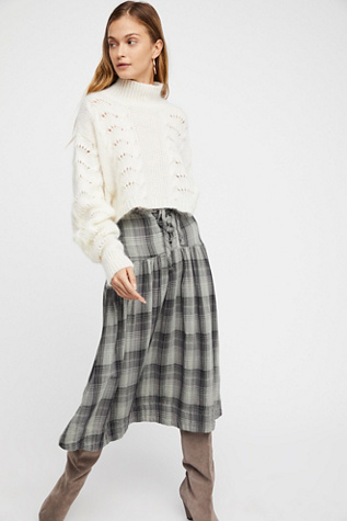 free people plaid skirt